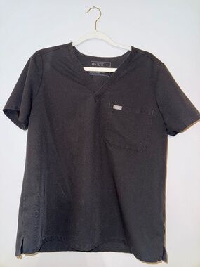 Women’s Black Large Scrub Top